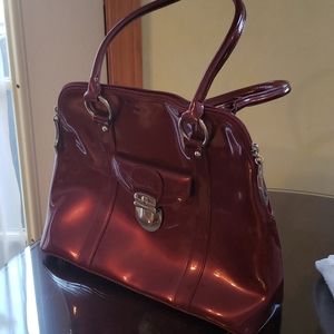 Burgundy patent leather Beijo bag